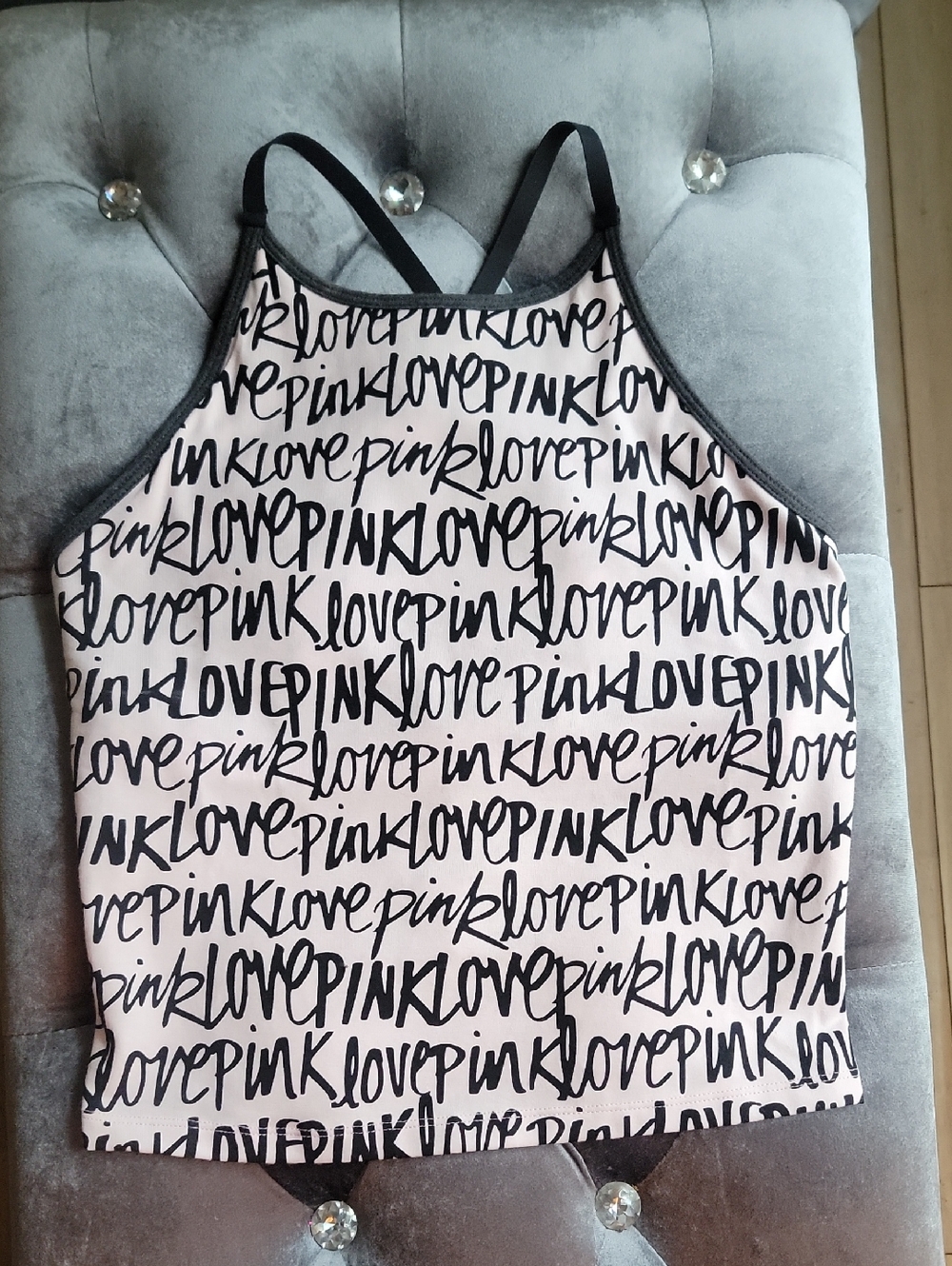 Victoria's Secret Pink Tank Top. Pink And Black. Small. Brand New W/ Tags.